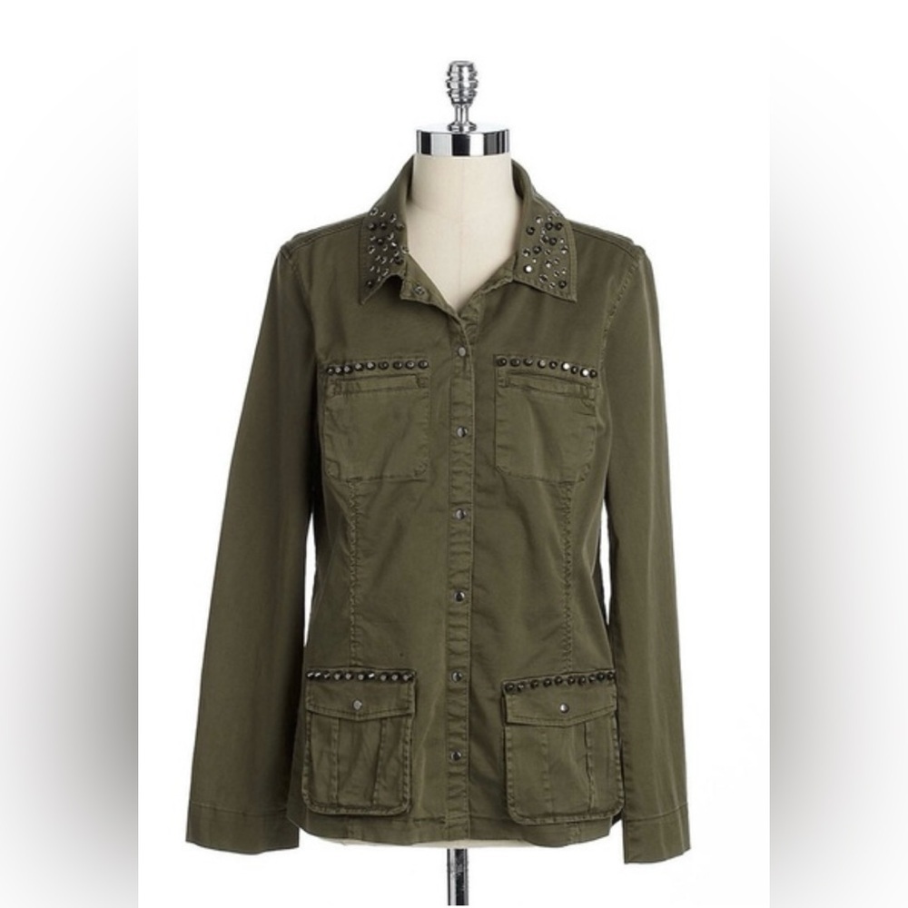 Guess Women Studded Army Jacket Medium